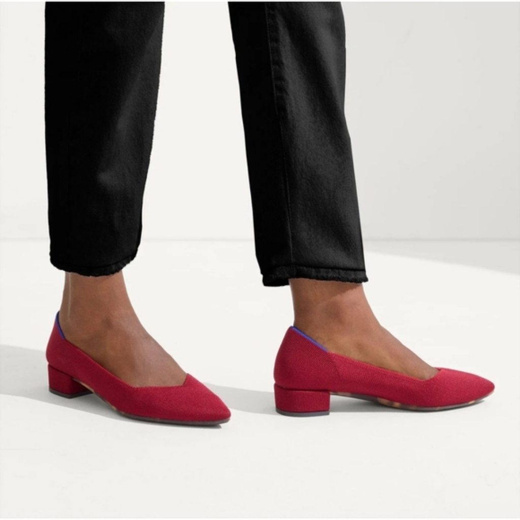 Rothy's High Point Heels In Autumn Red